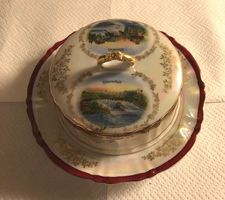Buttergeschirr mit Souvenir-Motiv vom Rheinfall