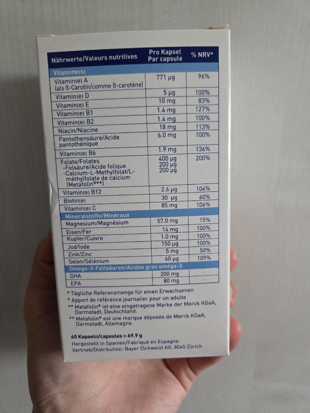 Aliments & Spécialités: Elevit Provital Complex + DHA Kapseln 60 Stk – Neuf avec emballage d'origine à Bazenheid par Han_06 1