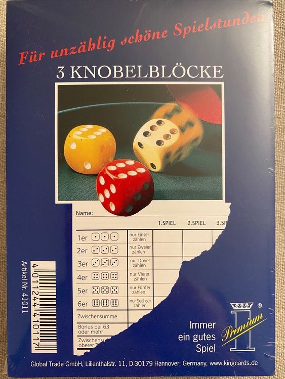 3 Yatzy Kniffel Blöcke Kaufen auf Ricardo