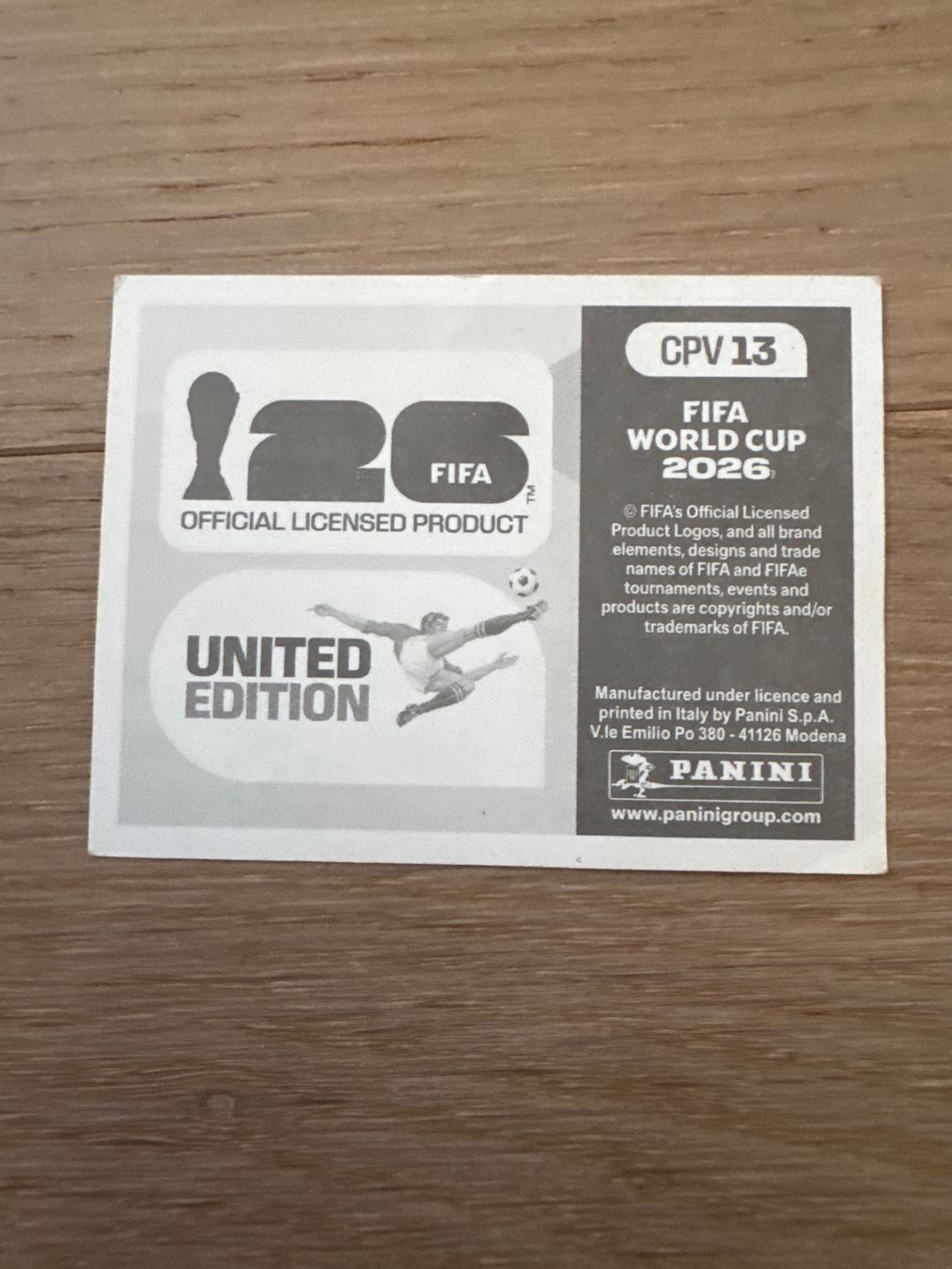 Panini Carte collezionabili: Panini 2026 CPV 13 – Usato da Lausanne venduto da FabienA 1