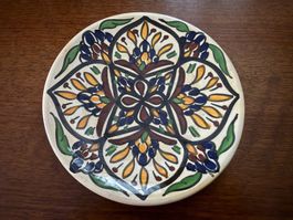 Dekorative Keramikteller handbemalt Durchmesser 18cm gute...