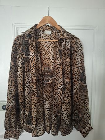 Hemdbluse Sergio di Laurenti Animalprint Grösse 40