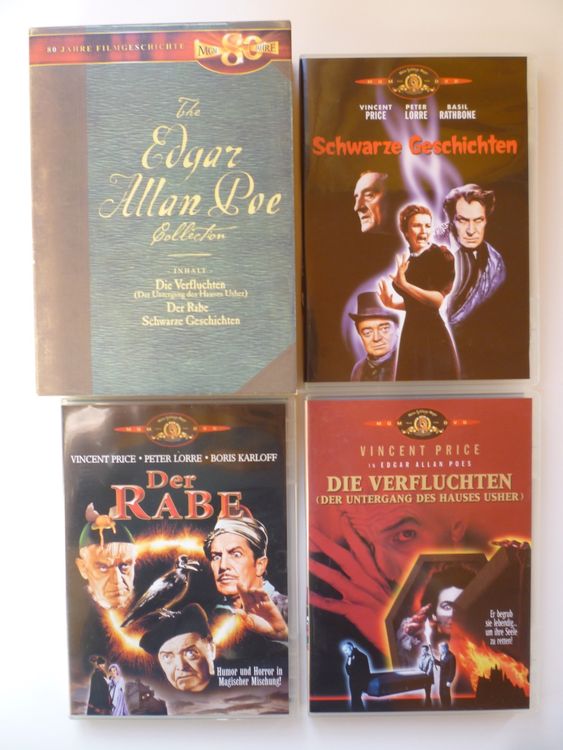 3 Film Klassiker - Edgar Allan Poe Collection Vincent Price (Gebraucht ...