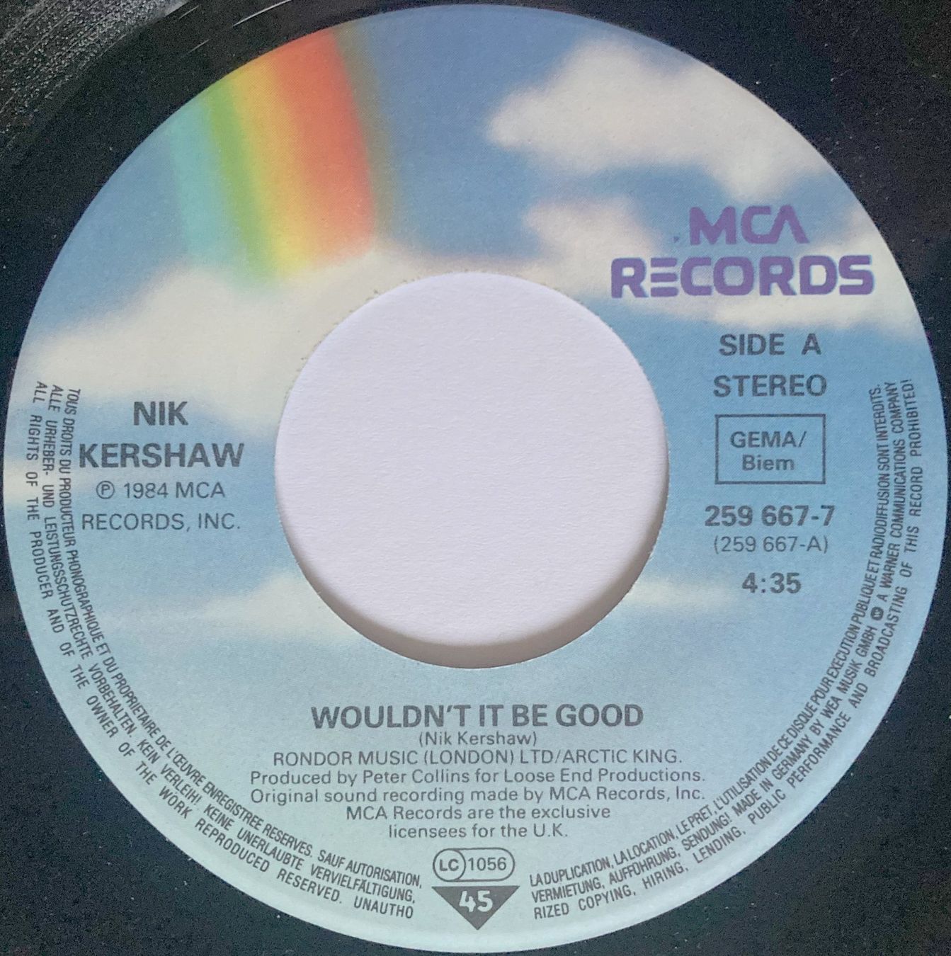 Schallplatten: NIK KERSHAW - WOULDN'T IT BE GOOD – Gebraucht aus Bottens von hotter-than-hell 2