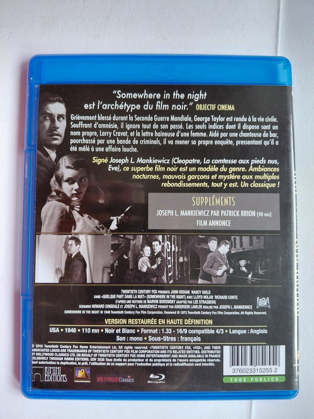 Tous les DVDs: QUELQUE PART DANS LA NUIT – D'occasion à Denges par Hellboy10 1