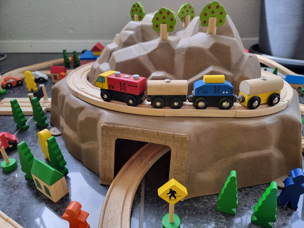 Holz-Eisenbahn Zubehör – Brücke Für Spielzeugzug, Kreatives Track-Layout-Set