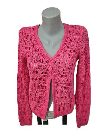 Strick Häkel Jäckli Gr. M Noisy May Pink