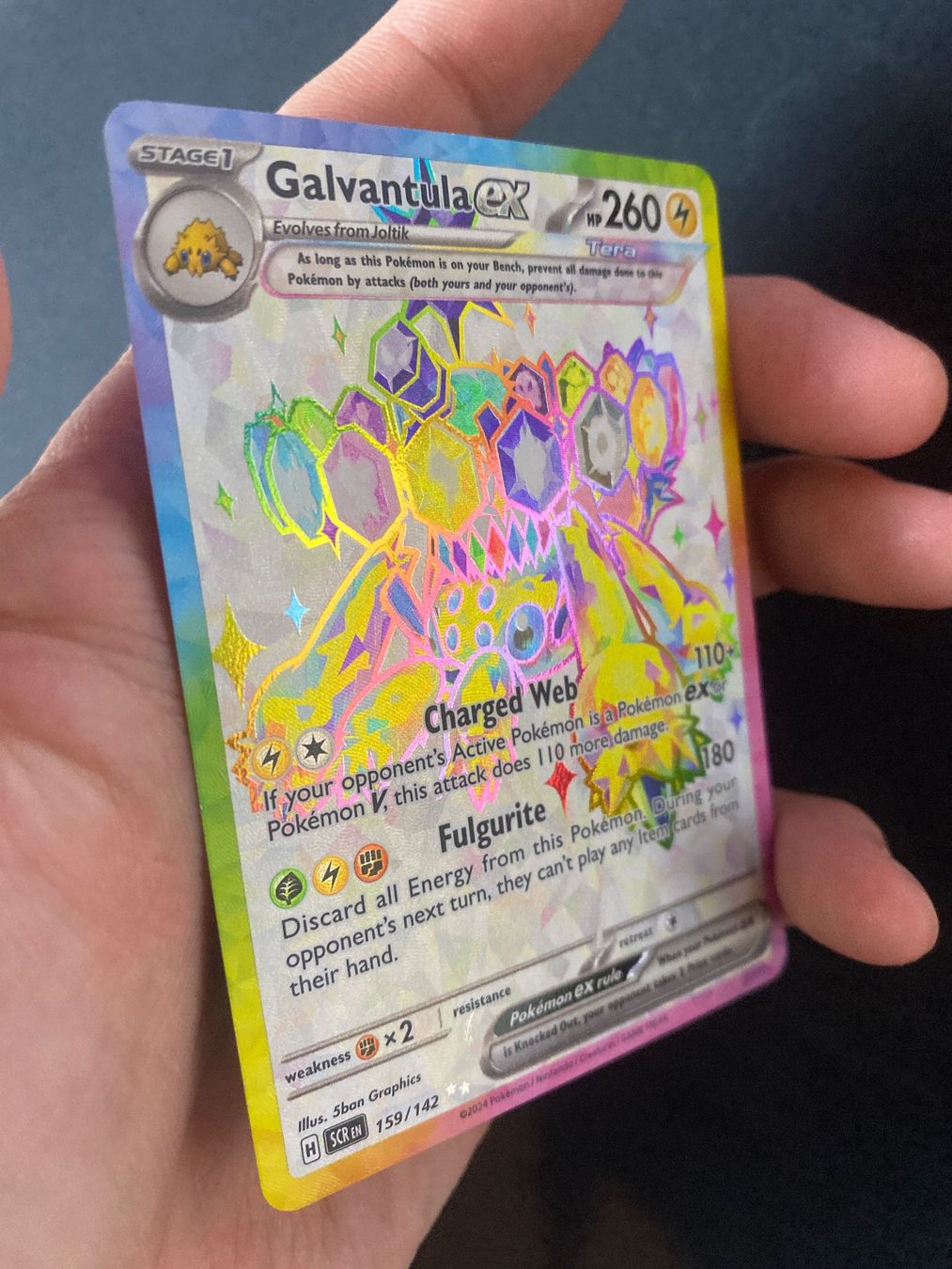 Pokémon Carte collezionabili: Galvantula ex 159 - Voltula ex - Stellar Crown - EN – Nuovo (secondo la descrizione) da Hausen AG venduto da Shrade 1