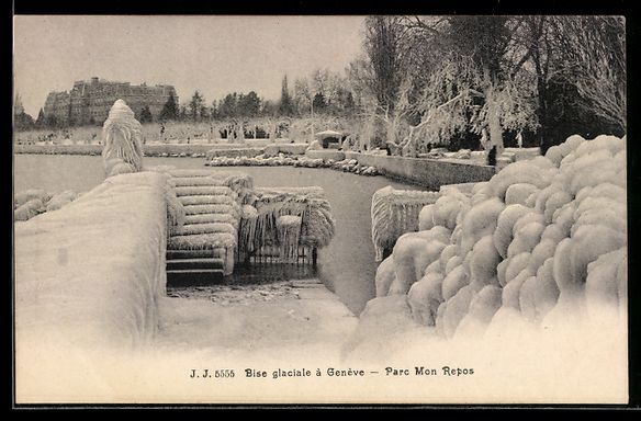 Cartes postales: Genève, Bise glaciale, Parc Mon Repos – D'occasion à Berlin par bartko-reher