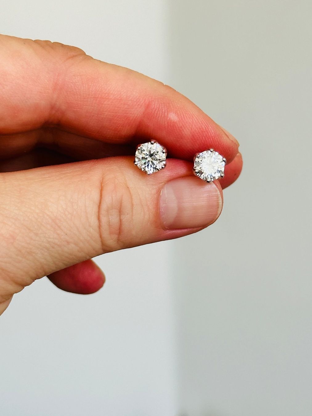 Orecchini pendenti & Orecchini a lobo: 2.00(total)ct VVS1WHITE MOISSANITE earrings with certificate – Nuovo e nell'imballaggio originale da Genève venduto da AWWA 5