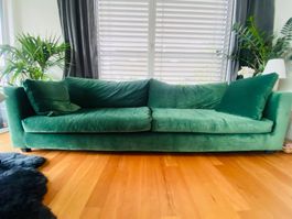 Smaragd grüner Designer Sofa 250