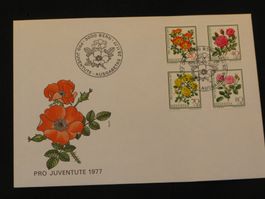 Pro Juventute FDC 1977 Nr. 261 - 264 Rosen