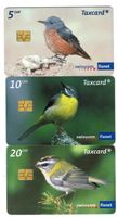 3 Taxcards S221 - 223 Vögel Auflage mit Logo GM
