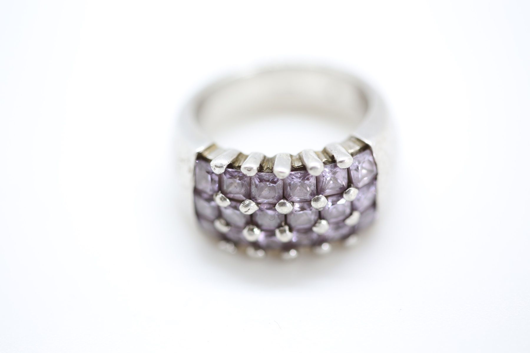 Ringe: Silberring mit hellvioletten Steinen – Gebraucht aus Reinach BL von Han-Numismatik 1