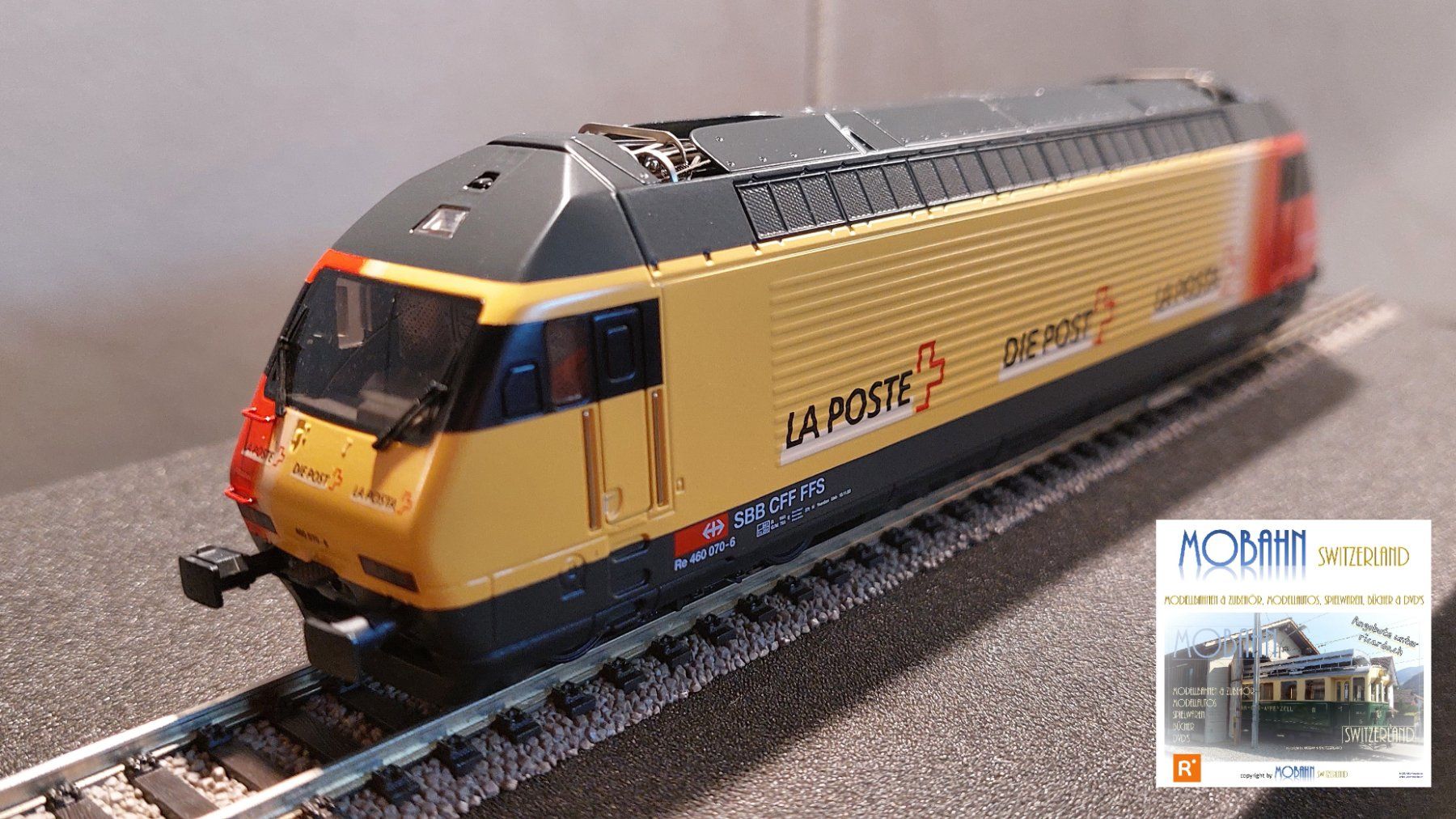 Hag Trains électriques: HAG 281 - Re 460 070-6 "LA POSTE DIE POST LA POSTA" der SBB – Neuf (Voir description) à Rotkreuz par MOBAHN-1zu87 1