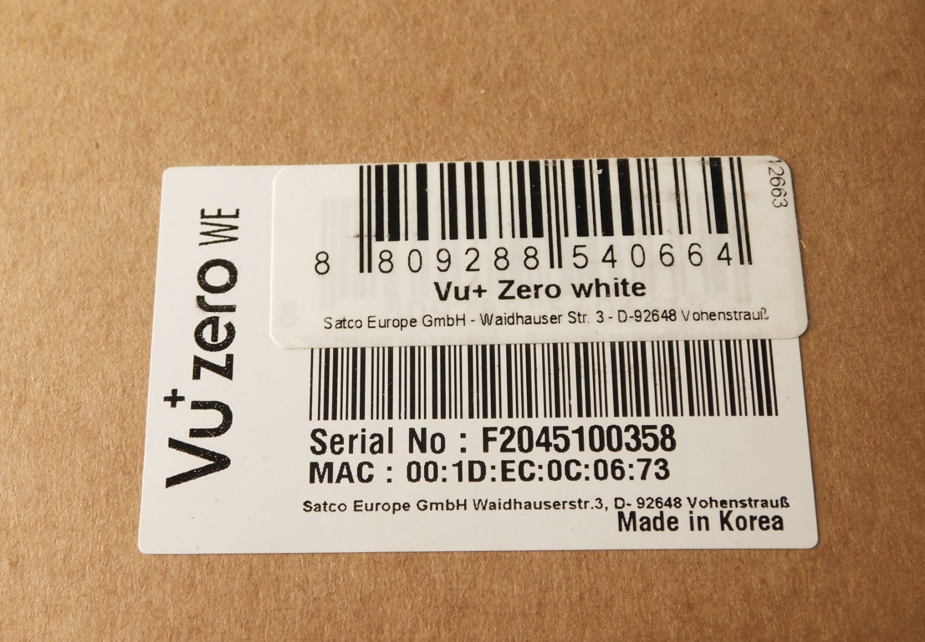 Vu Ricevitori: VU+ Zero DVB-S2 Linux HD Sat-Receiver (Schwarz) – Geprüft & – Usato da Emmenbrücke venduto da Ulisse-22 5