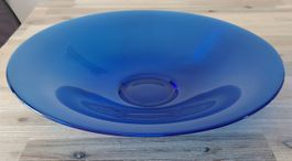 Blaue Glas Schale Dekoschale Obstschale 40cm Durchmesser