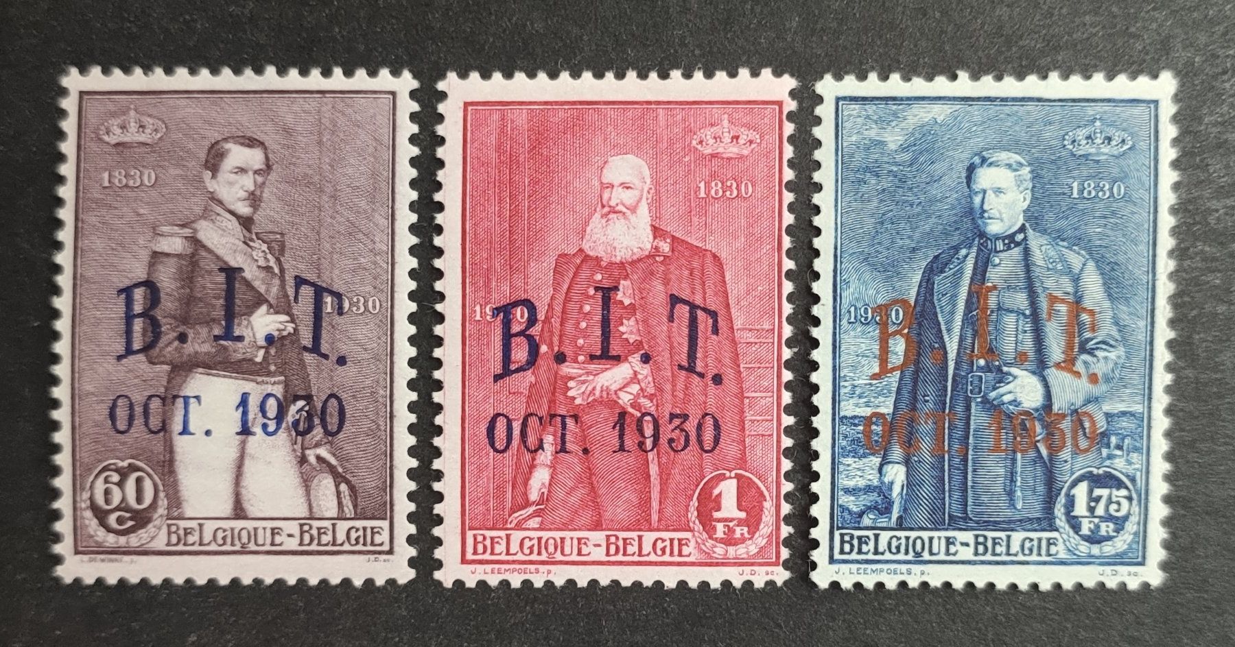 Alle Briefmarken: Belgien 1930, B.I.T. Ovpt., Satz ungestempelt – Gebraucht aus Wil SG von Zazal