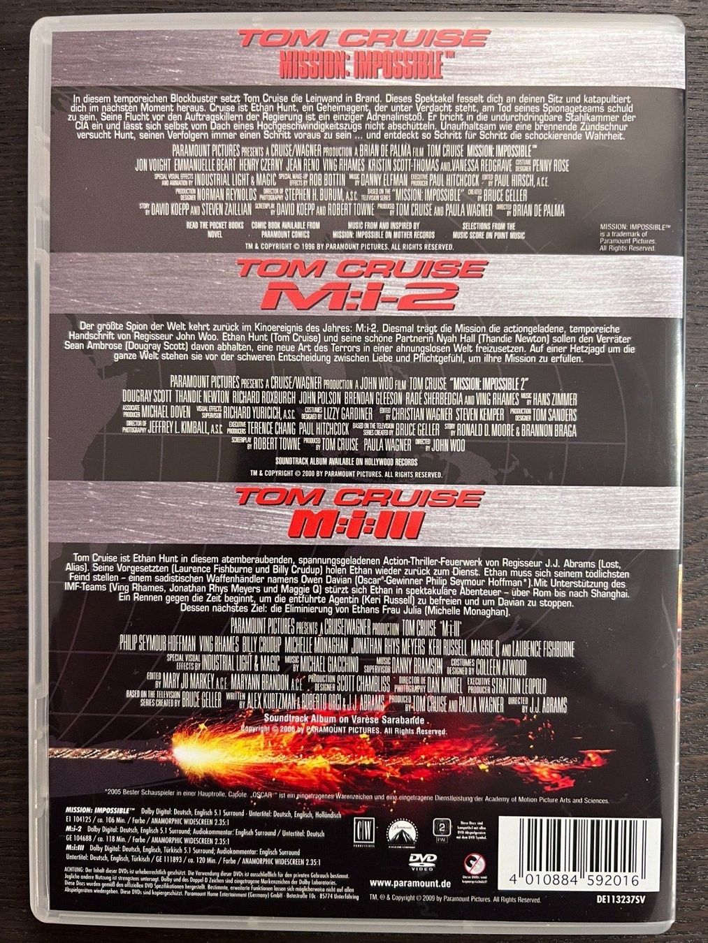 Tutti i DVDs: Mission Impossible - Teil 1 bis 3 – Usato da Zürich venduto da FilmFreunde 1