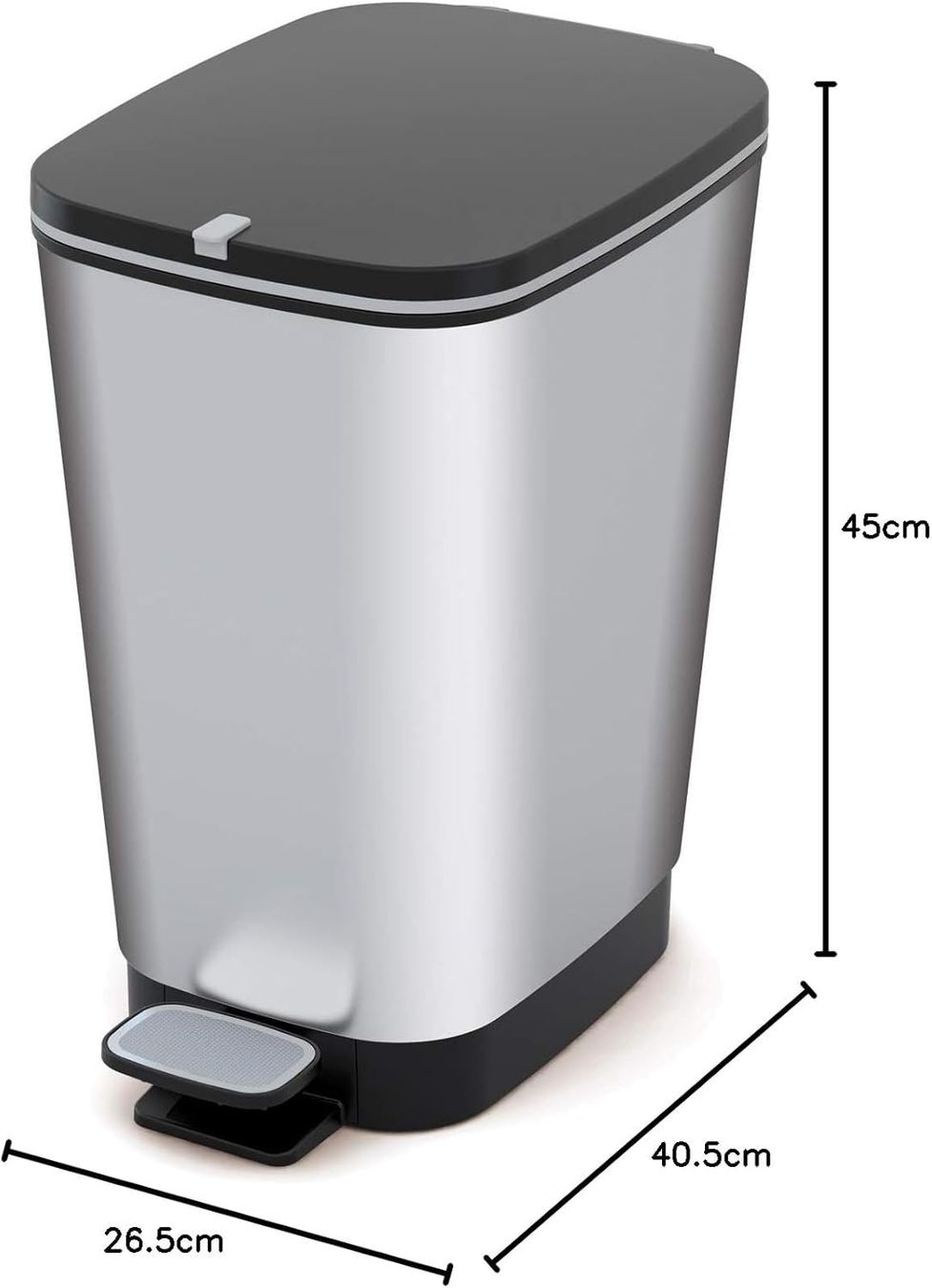 Cestini per rifiuti: CURVER KIS Chic Bin Style Abfallbehälter, Kunststoff, Silber – Nuovo (secondo la descrizione) da Wetzikon ZH venduto da ShopFaster