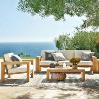 Gartensitzgruppe Teakholz Sofa Outdoor Lounge Sitzgruppe