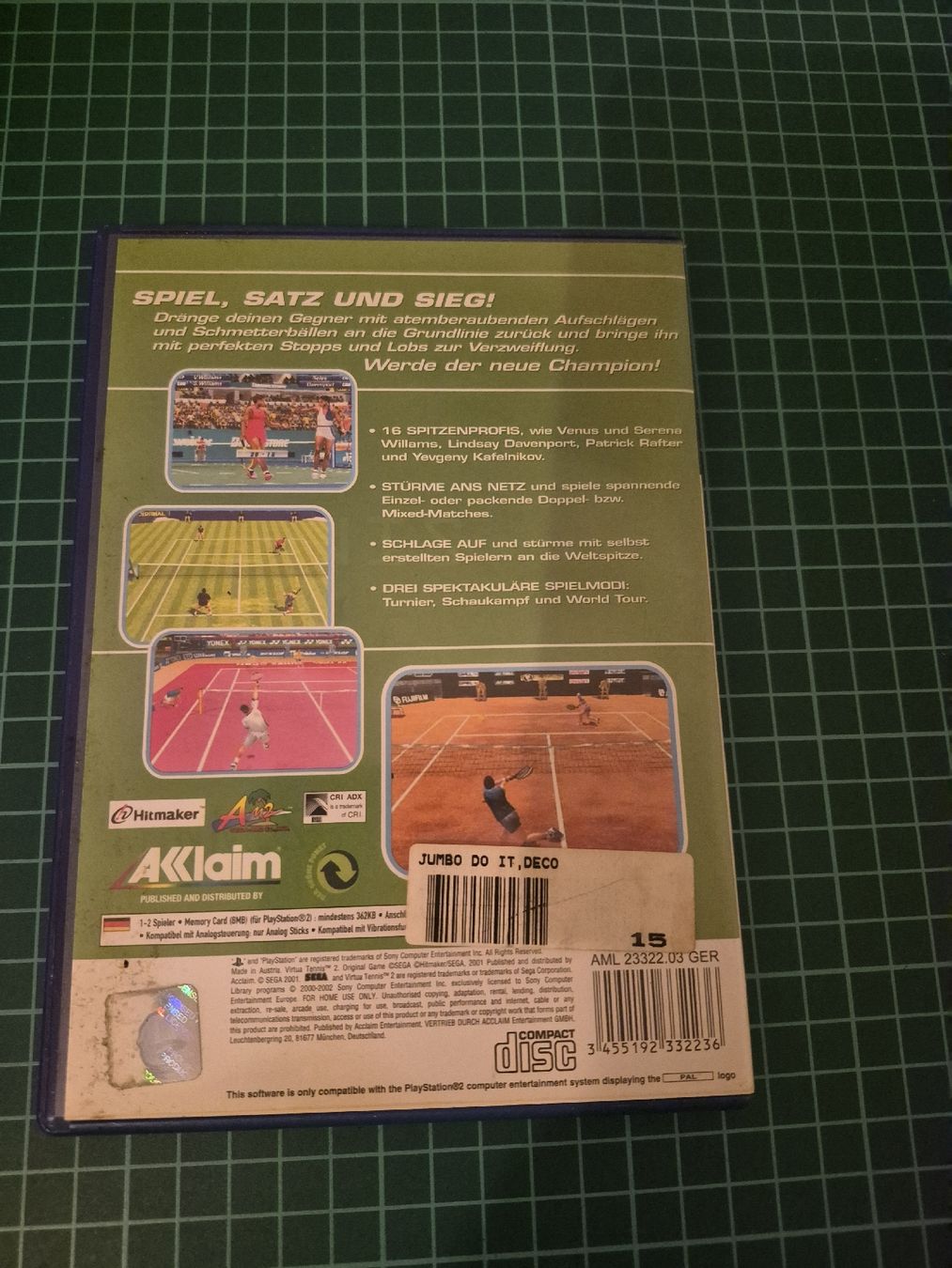 Sony Giochi: Virtua Tennis 2 - PS2 - Great Condition - PAL Version Game – Usato da Meyrin venduto da Retro-GZ 2