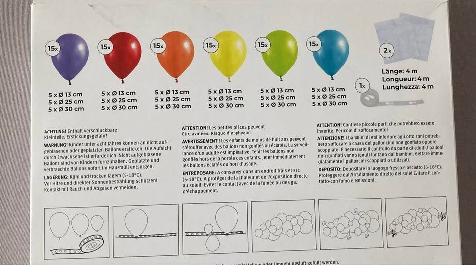 Migros Tutte le decorazioni: Ballongrilande neu – Nuovo e nell'imballaggio originale da Rudolfstetten venduto da Stellina1975 1