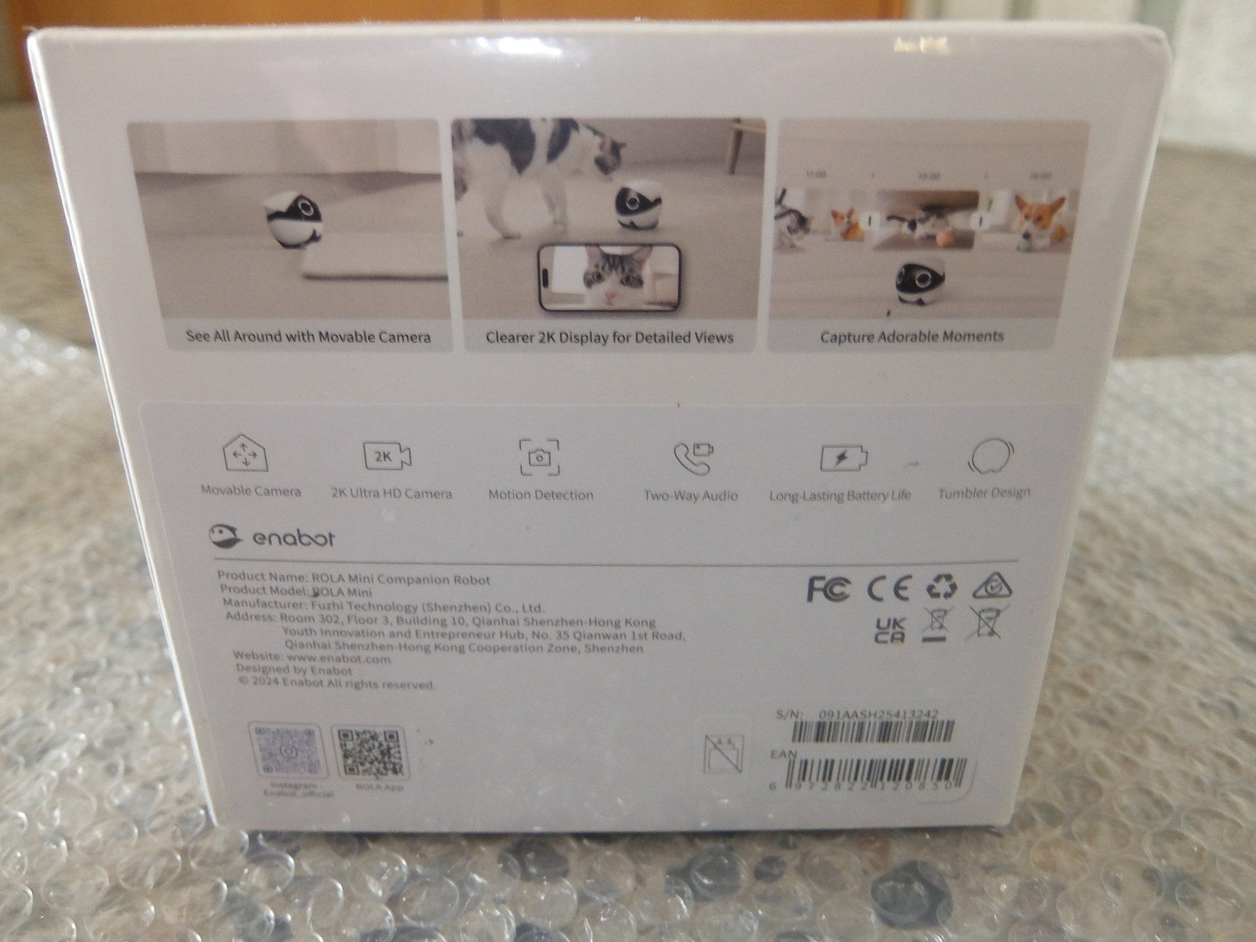 Videocamere: Enabot Rola Mini Companion Robot  camera – Nuovo e nell'imballaggio originale da Basel venduto da Elektronik_Markt 1
