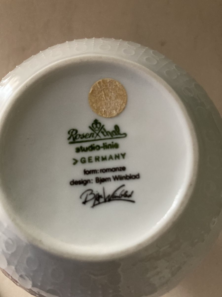 Rosenthal Vasen & Gefässe: Rosenthal Studio-Linie Vase "Romance" Golddekor – Gebraucht aus Wolfwil von kreabea 1