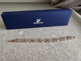 Armband Swarovski goldfarben mit Kristallen guter Zustand