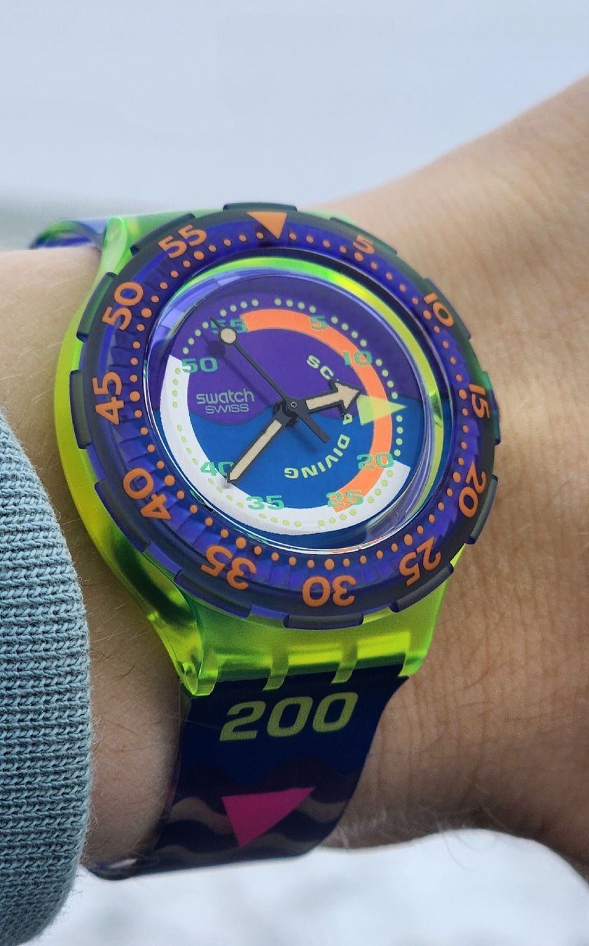 Swatch Orologi: Swatch Scuba 1992 mit Originalverpackung, selten! – Usato da Horgen venduto da AJT