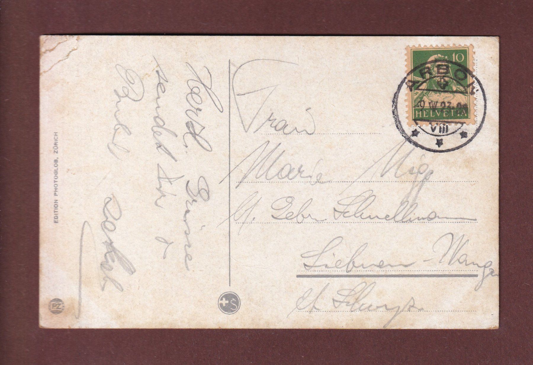 Cartoline postali: ARBON - Teil mit Hotel Couronne - 1923 // Eckbug // – Usato da Pully venduto da nicecards-shop 1