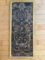 Altes buddhistisch religiöses Originalbild – Aquarell