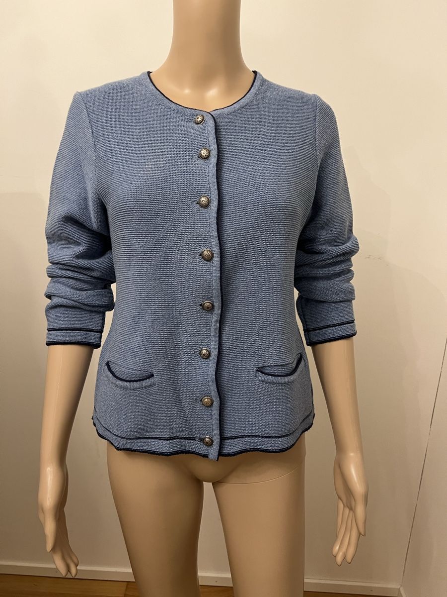Giacche: Huber Strickjacke, hellblau, Gr. 36 – Usato da Basel venduto da Ksjusha