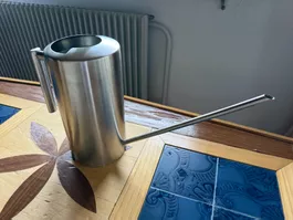 Giesskanne Edelstahl schmaler Ausguss guter Zustand