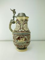 Grosser deutscher Steinzeug-Weinkrug / Karaffe, 35 cm, 2.5 L