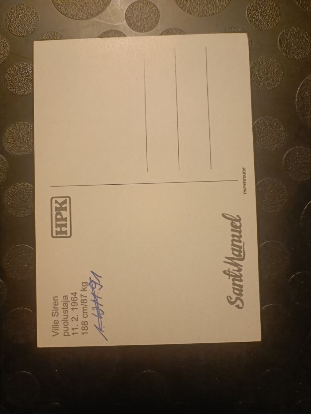 Autogramme: Ville Sirén - handsigniert – Gebraucht aus Menziken von Artographs 1