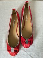 Neue Ballerina Stoff/Leder 41
