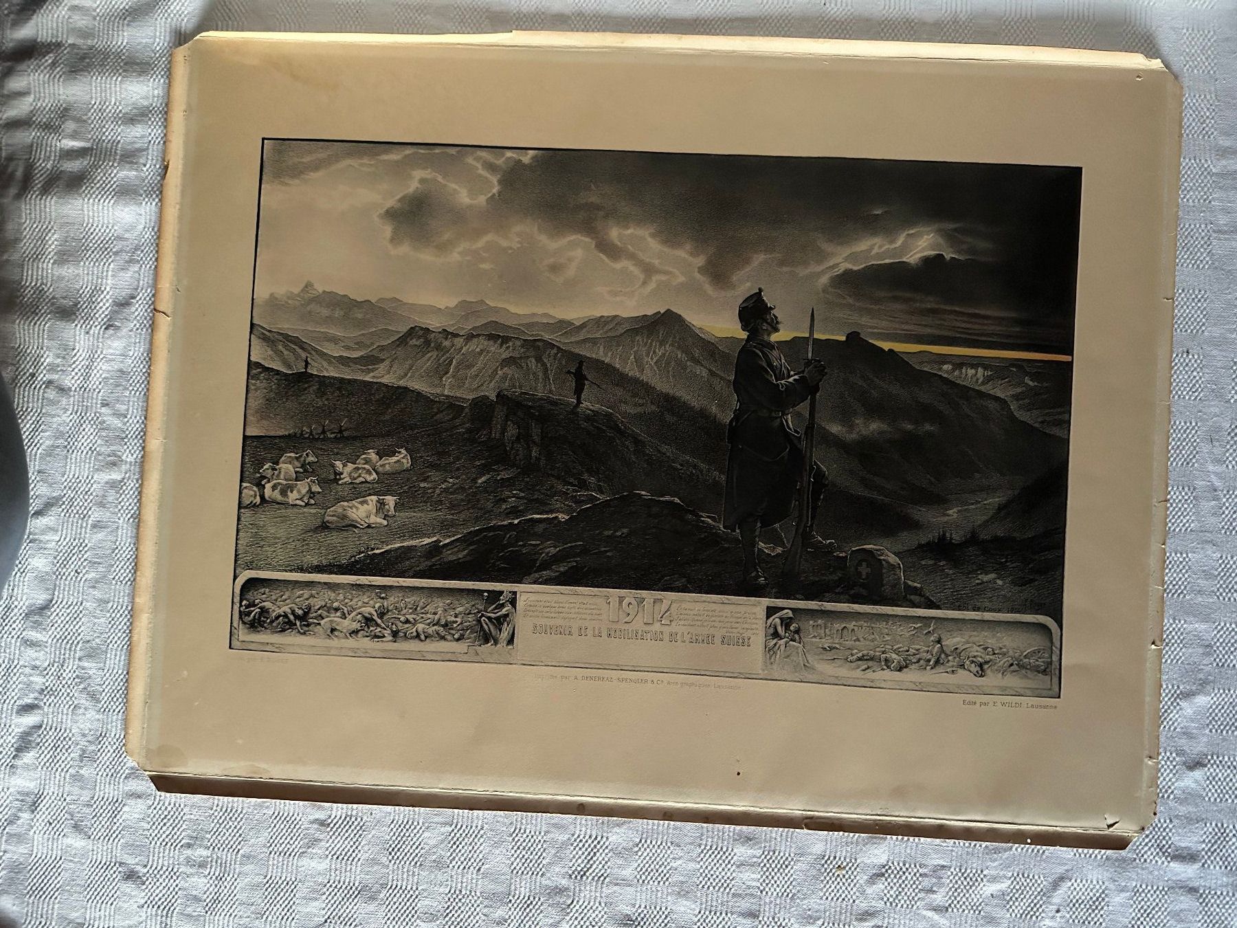 Foto & Immagini: Affiche "Souvenir de la mobilisation 1914" – Usato da Ste-Croix venduto da BuffetSC