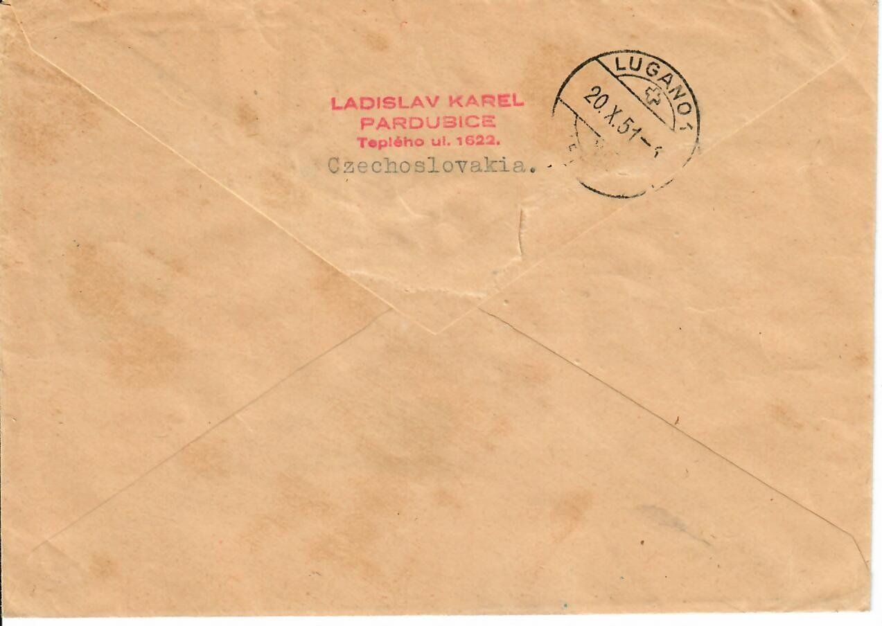 Tutti i francobolli: Brief, Tschechoslowakei 1951 – Usato da Hochdorf venduto da Ziegel-16 1