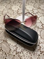 Kingseven Damen Sonnenbrille Randlos Rosé/Bordeaux m. Strass