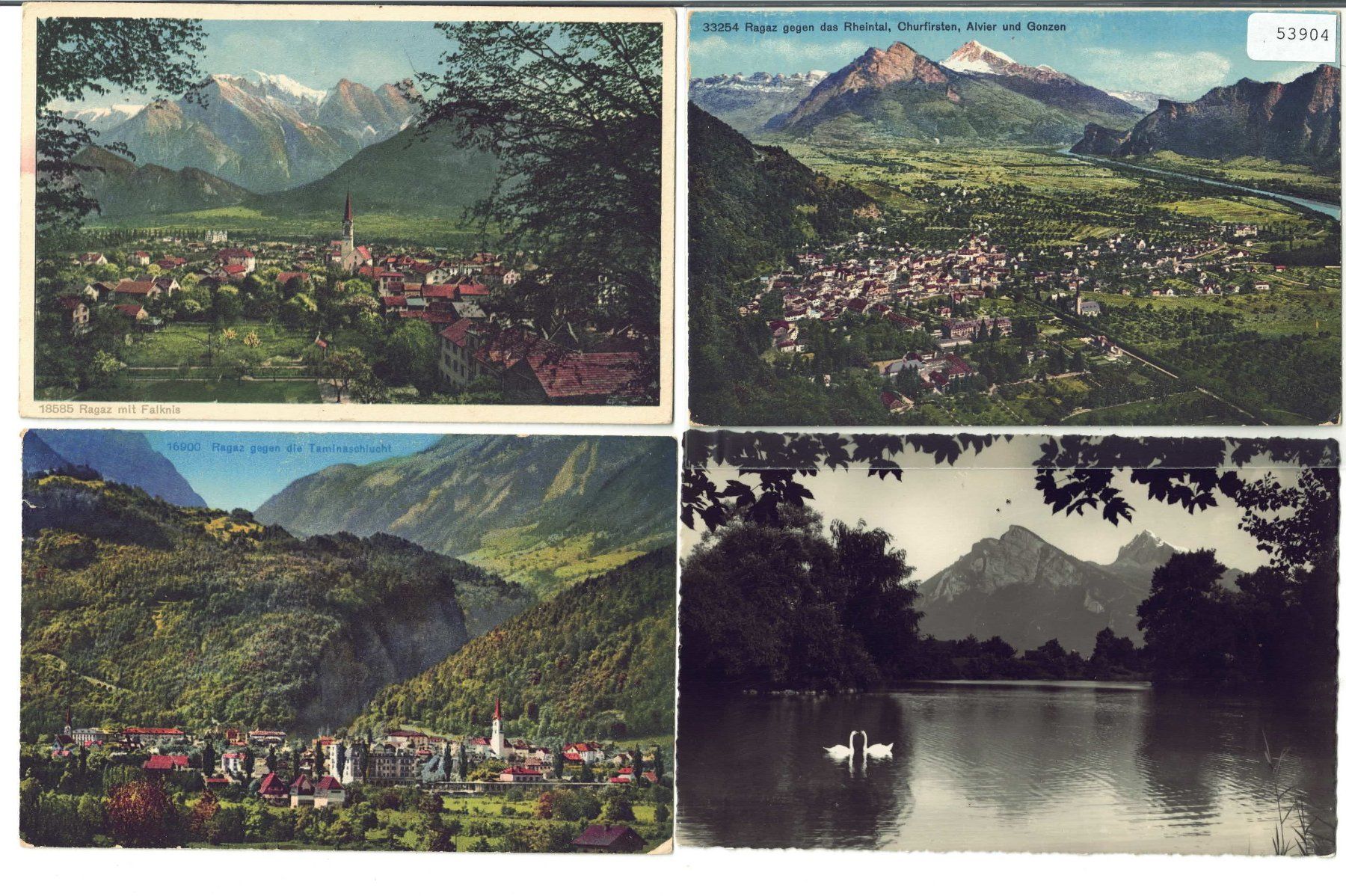 Cartoline postali: 4 AK - Bad Ragaz – Usato da Ettingen venduto da Kartenplanet