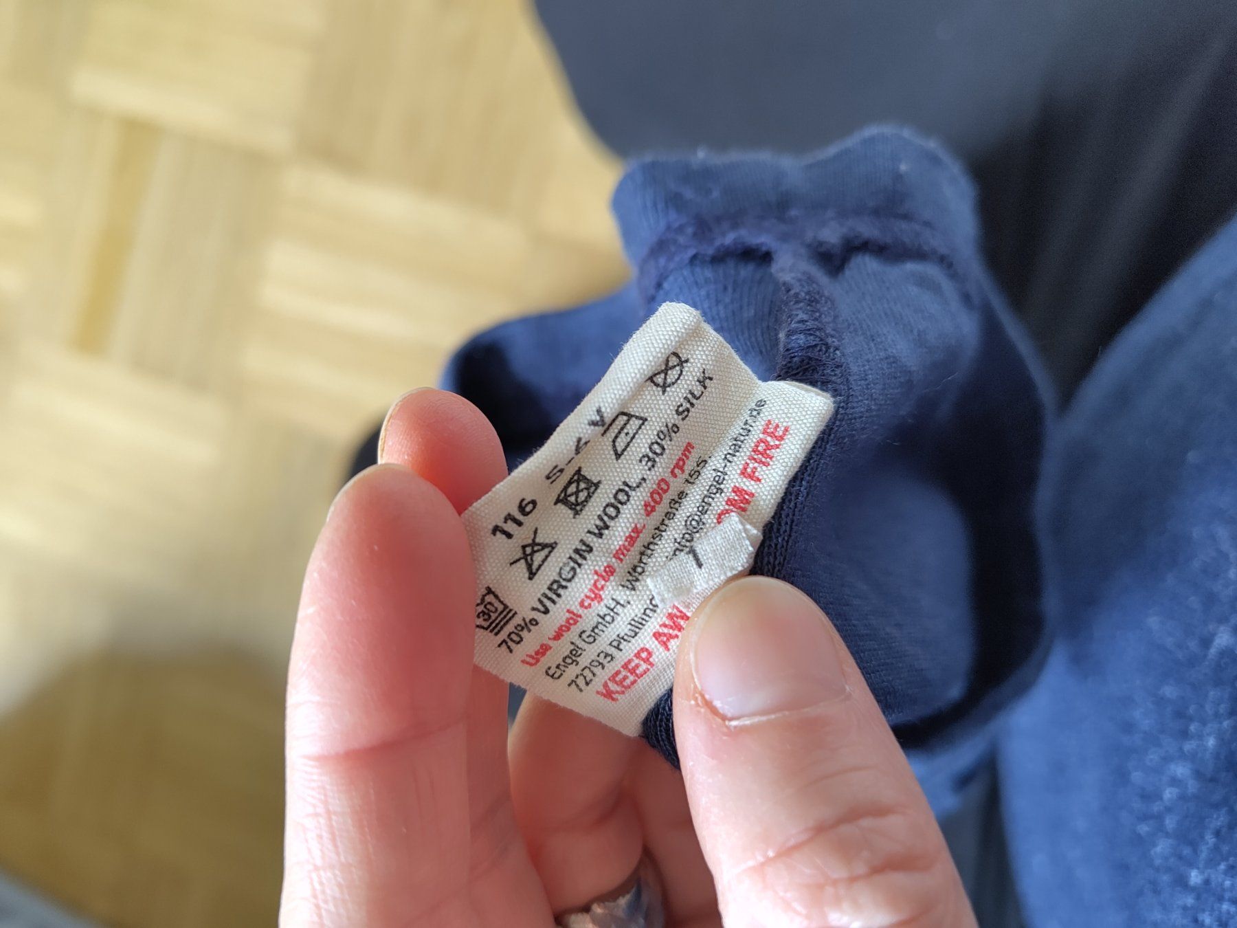 Biancheria intima: Engel Merinoleggins blau 110/116 – Usato da Jona venduto da tschounaess 2