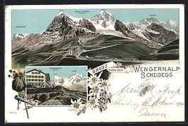 Litho Wengernalp-Scheidegg, Panorama mit