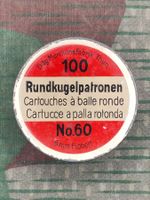 Munitionsschachtel 6 mm Rundkugelpatrone No. 60, leer