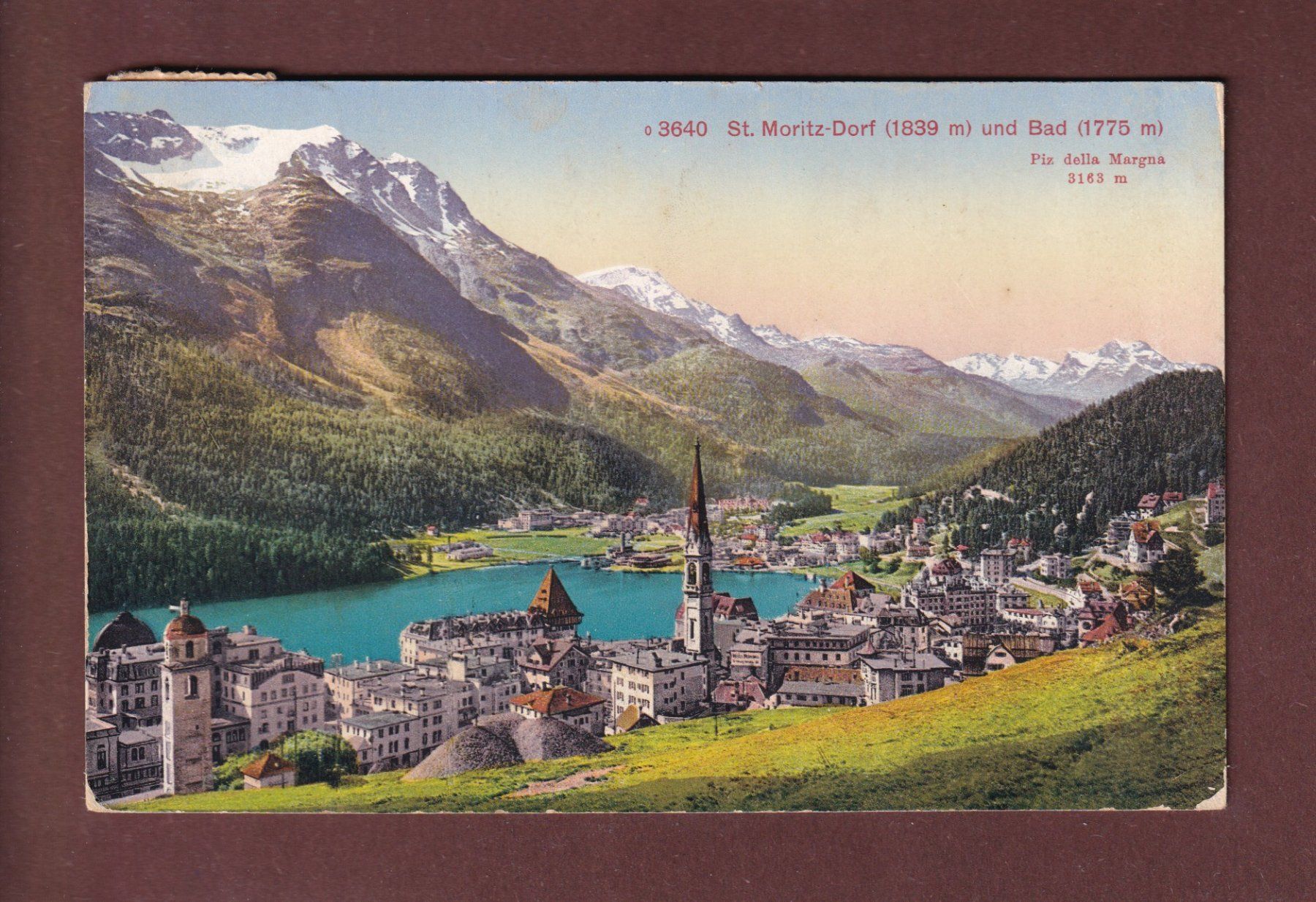 Cartoline postali: ST. MORITZ-DORF und BAD - 1921 – Usato da Pully venduto da nicecards-shop