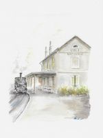 Gare de L'Isle - aquarelle de Franz Stucki