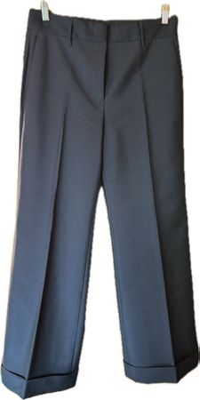 Pantalon Jil Sander taille 38 laine mohair bleu marine