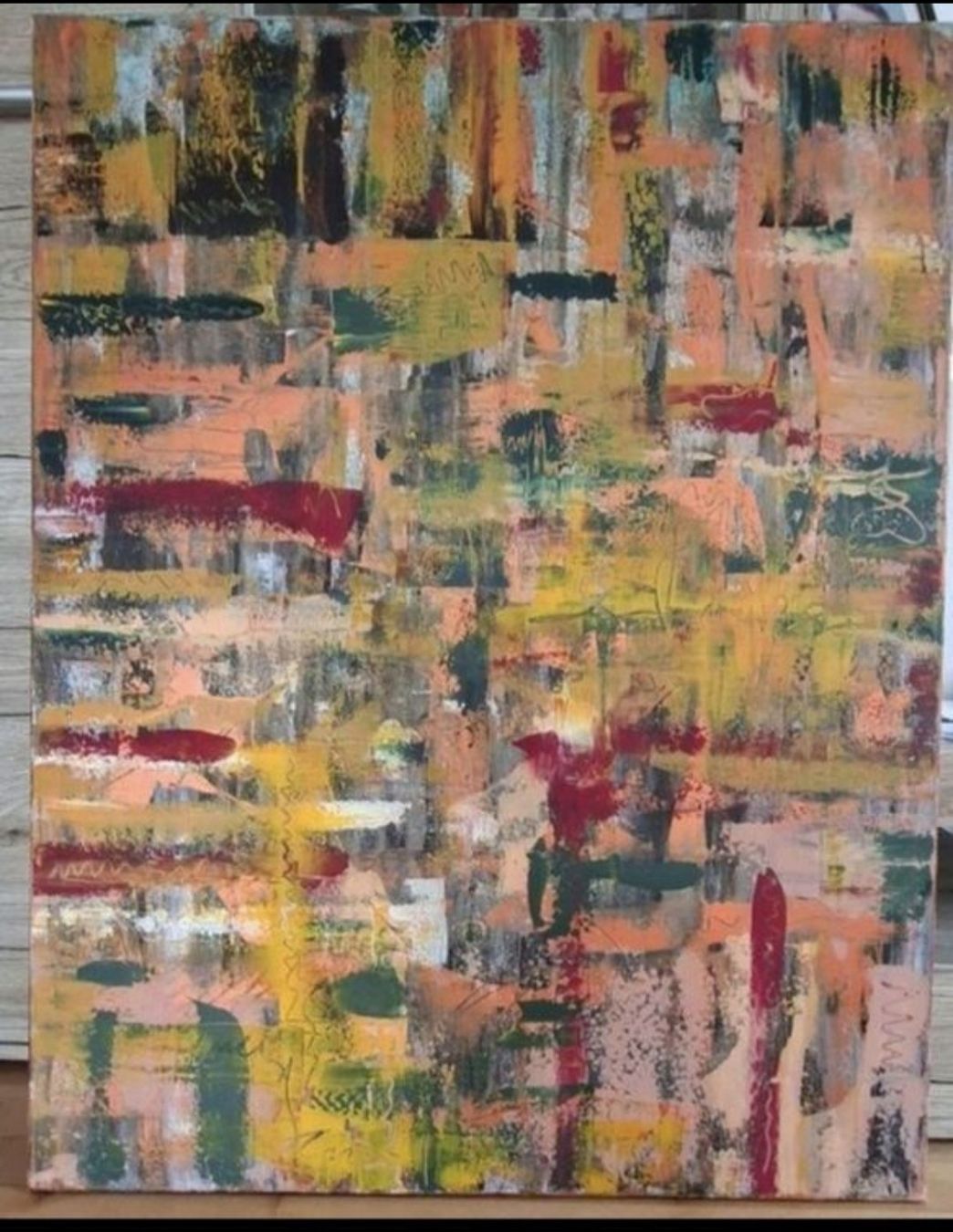 Tableaux: Gemälde Herbstfarben handmade 90×100 – Neuf (Voir description) à Riehen par Steinbock1970 1