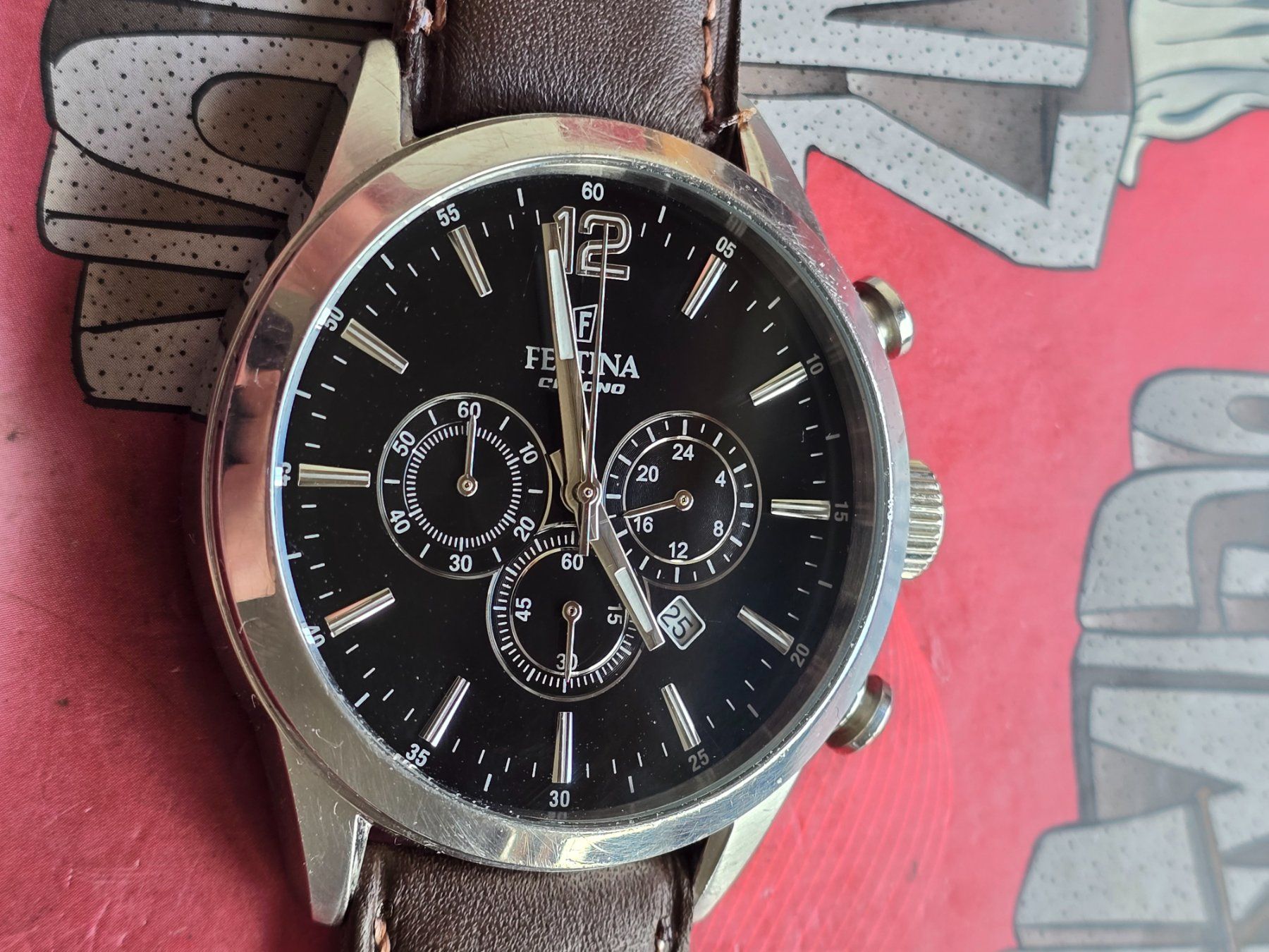 Festina Orologi: 801 Festina Chronograph Worldtimer Jumbo mit Papiere – Usato da Muri AG venduto da Corredor 2